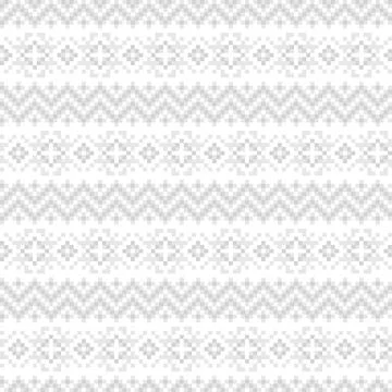 Snowflakes Fair Isle Seamless Pattern Design Stock Illustration
