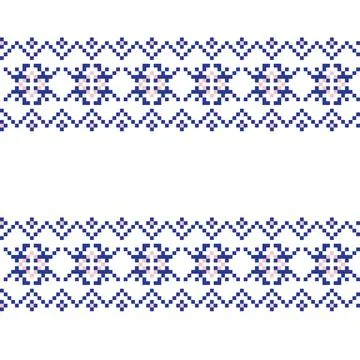 Snowflakes Fair Isle Seamless Pattern Design Stock Illustration