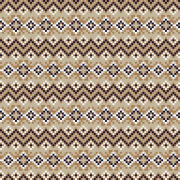 Snowflakes Fair Isle Seamless Pattern Design Stock Illustration