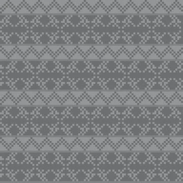 Snowflakes Fair Isle Seamless Pattern Design Stock Illustration
