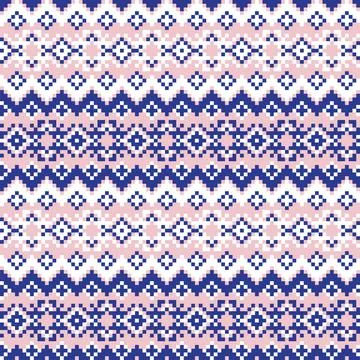 Snowflakes Fair Isle Seamless Pattern Design Stock Illustration