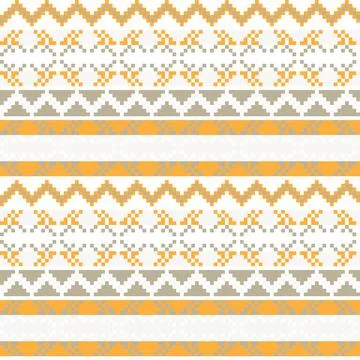 Snowflakes Fair Isle Seamless Pattern Design Stock Illustration