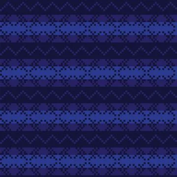 Snowflakes Fair Isle Seamless Pattern Design Stock Illustration