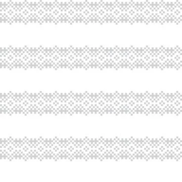 Snowflakes Fair Isle Seamless Pattern Design Stock Illustration