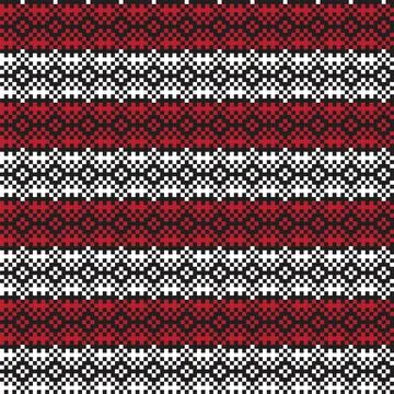 Snowflakes Fair Isle Seamless Pattern Design Stock Illustration
