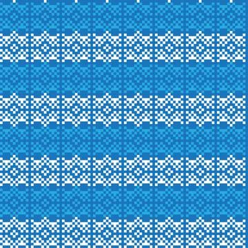 Snowflakes Fair Isle Seamless Pattern Design Stock Illustration