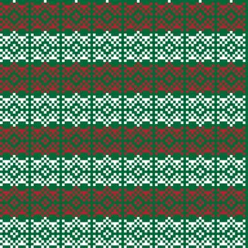 Snowflakes Fair Isle Seamless Pattern Design Stock Illustration