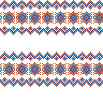 Snowflakes Fair Isle Seamless Pattern Design Stock Illustration