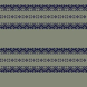 Snowflakes Fair Isle Seamless Pattern Design Stock Illustration