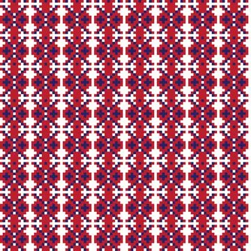 Snowflakes Fair Isle Seamless Pattern Design Stock Illustration