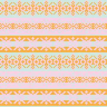 Snowflakes Fair Isle Seamless Pattern Design Stock Illustration