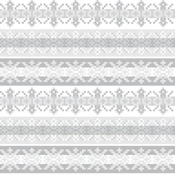 Snowflakes Fair Isle Seamless Pattern Design Stock Illustration