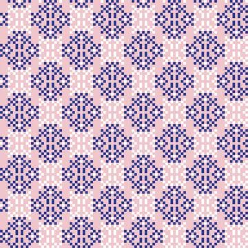 Snowflakes Fair Isle Seamless Pattern Design Stock Illustration