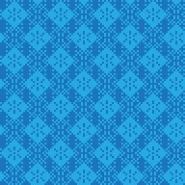 Snowflakes Fair Isle Seamless Pattern Design Stock Illustration