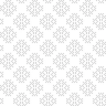 Snowflakes Fair Isle Seamless Pattern Design Stock Illustration