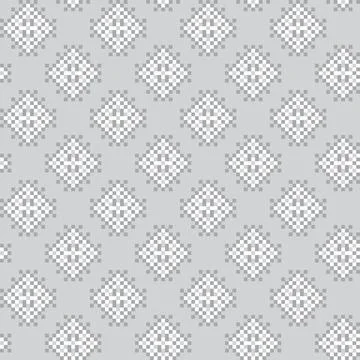 Snowflakes Fair Isle Seamless Pattern Design Stock Illustration