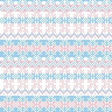 Snowflakes Fair Isle Seamless Pattern Design Stock Illustration