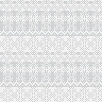 Snowflakes Fair Isle Seamless Pattern Design Stock Illustration
