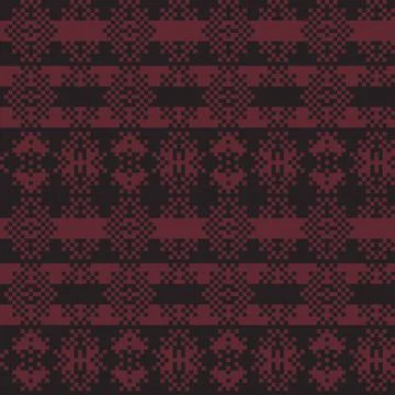 Snowflakes Fair Isle Seamless Pattern Design Stock Illustration