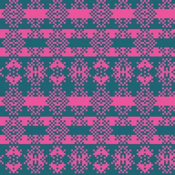 Snowflakes Fair Isle Seamless Pattern Design Stock Illustration