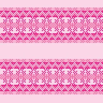 Snowflakes Fair Isle Seamless Pattern Design Stock Illustration
