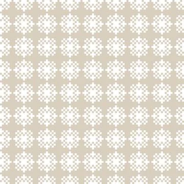 Snowflakes Fair Isle Seamless Pattern Design Stock Illustration