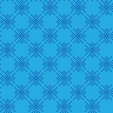 Snowflakes Fair Isle Seamless Pattern Design Stock Illustration