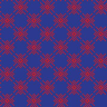 Snowflakes Fair Isle Seamless Pattern Design Stock Illustration
