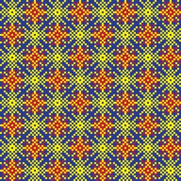 Snowflakes Fair Isle Seamless Pattern Design Stock Illustration