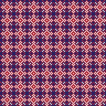 Snowflakes Fair Isle Seamless Pattern Design Stock Illustration