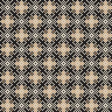 Snowflakes Fair Isle Seamless Pattern Design Stock Illustration
