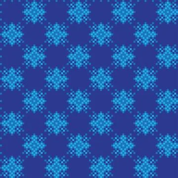 Snowflakes Fair Isle Seamless Pattern Design Stock Illustration