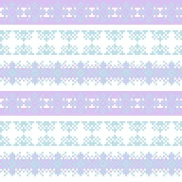 Snowflakes Fair Isle Seamless Pattern Design Stock Illustration