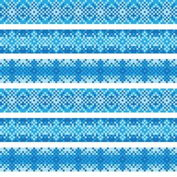 Snowflakes Fair Isle Seamless Pattern Design Stock Illustration