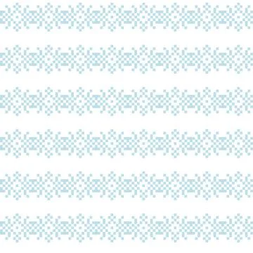 Snowflakes Fair Isle Seamless Pattern Design Stock Illustration