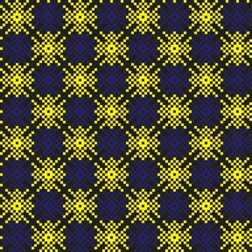 Snowflakes Fair Isle Seamless Pattern Design Stock Illustration