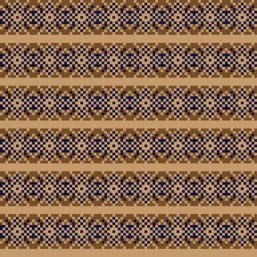 Snowflakes Fair Isle Seamless Pattern Design Stock Illustration