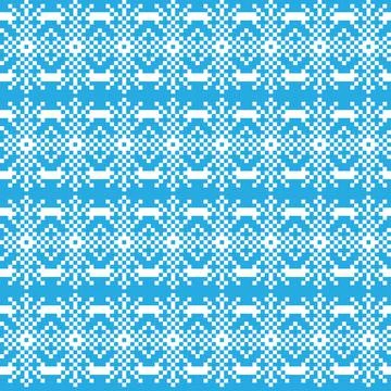 Snowflakes Fair Isle Seamless Pattern Design Stock Illustration