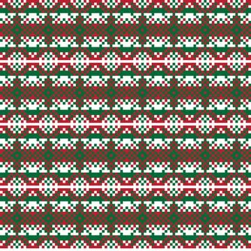 Snowflakes Fair Isle Seamless Pattern Design Stock Illustration