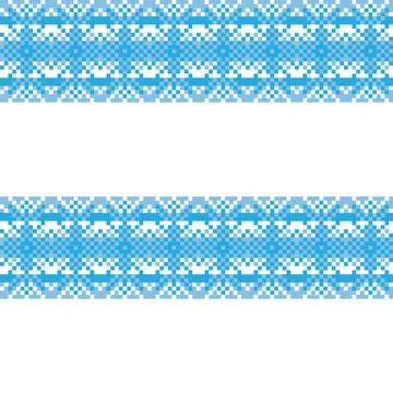 Snowflakes Fair Isle Seamless Pattern Design Stock Illustration