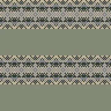 Snowflakes Fair Isle Seamless Pattern Design Stock Illustration