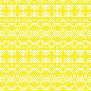Snowflakes Fair Isle Seamless Pattern Design Stock Illustration
