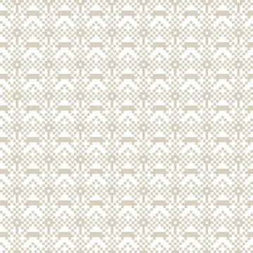 Snowflakes Fair Isle Seamless Pattern Design Stock Illustration