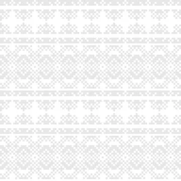Snowflakes Fair Isle Seamless Pattern Design Stock Illustration