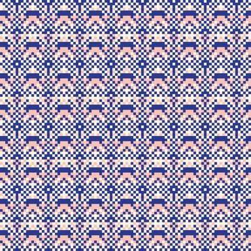 Snowflakes Fair Isle Seamless Pattern Design Stock Illustration