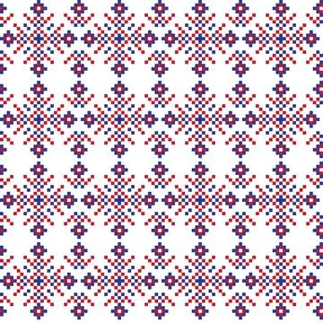 Snowflakes Fair Isle Seamless Pattern Design Stock Illustration
