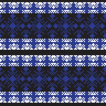 Snowflakes Fair Isle Seamless Pattern Design Stock Illustration