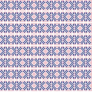 Snowflakes Fair Isle Seamless Pattern Design Stock Illustration