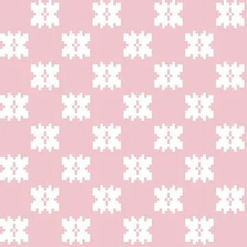Snowflakes Fair Isle Seamless Pattern Design Stock Illustration