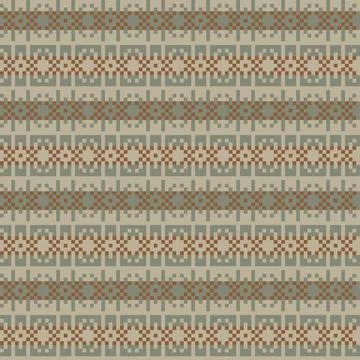 Snowflakes Fair Isle Seamless Pattern Design Stock Illustration